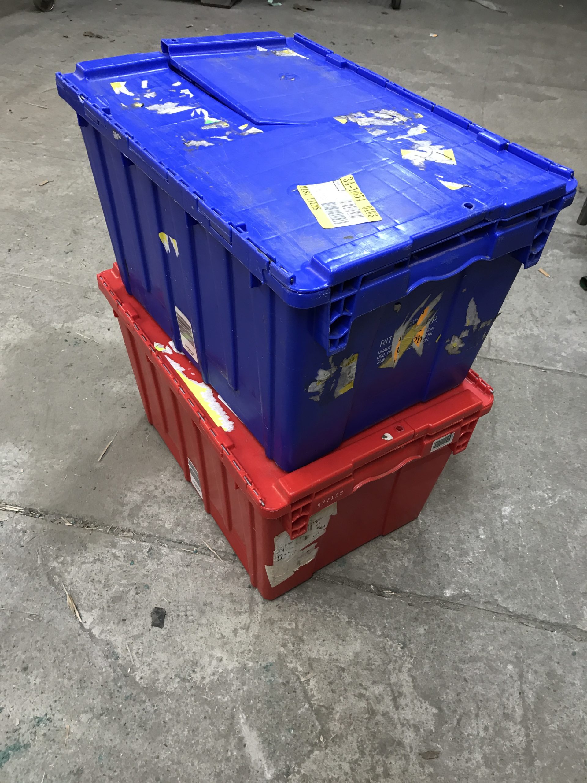 used storage totes