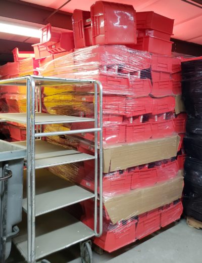 red akro bins