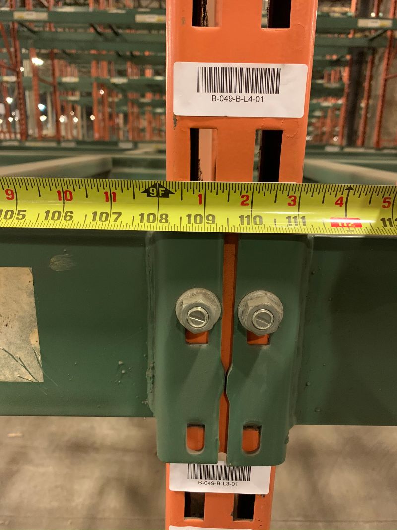 racking upright width