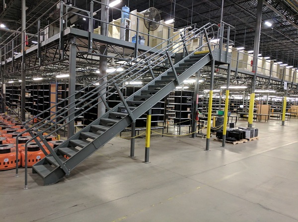 mezzanine staircase installed