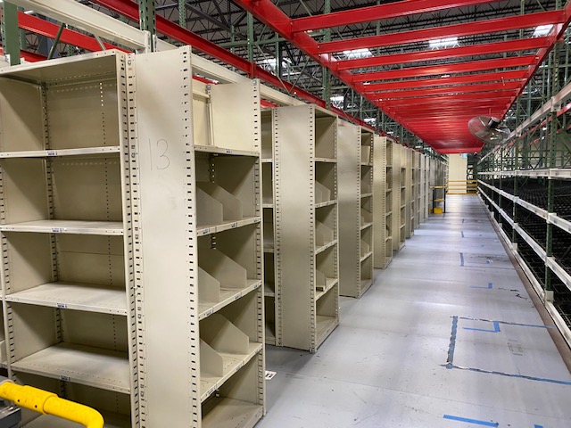 used steel shelving system